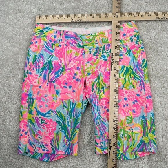 Lilly Pulitzer The Chipper Short Fan Sea Pants Pink NEW - Picture 13 of 14